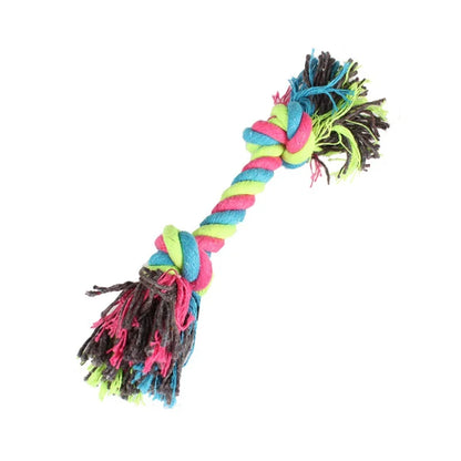 Cotton Rope Dog Chew Toy – Double Knot Tug & Bite
