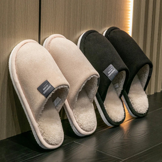 Winter Warm Slippers – Non-Slip Fleece-Lined House Slides