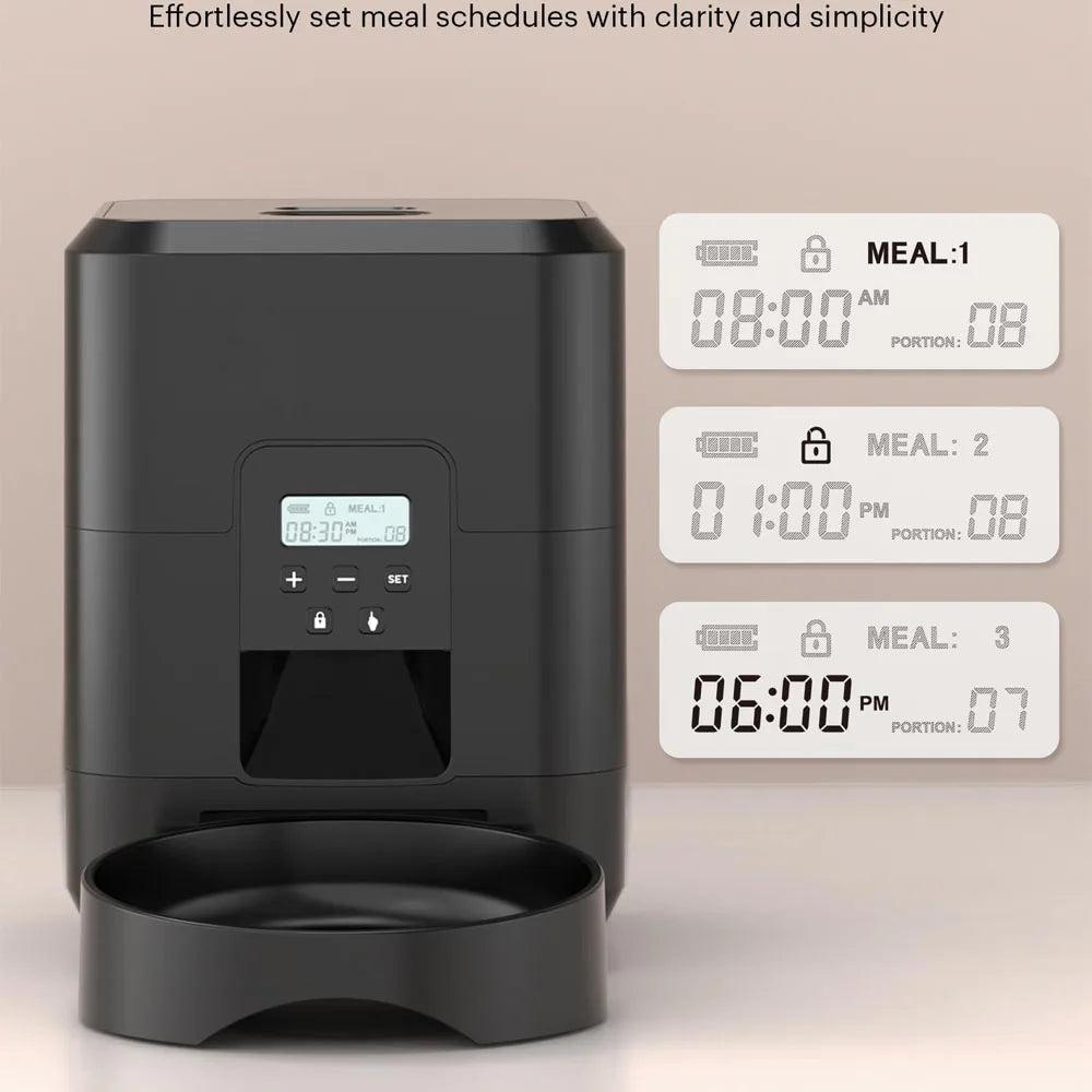 Automatic Pet Feeder with WiFi App Control – Timed Cat & Dog Food Dispenser
