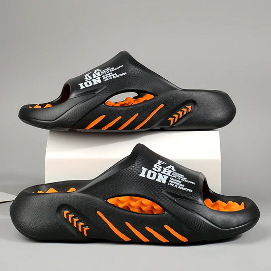 Men's Massage Slides – Soft Sole EVA Slippers for Indoor & Outdoor Use
