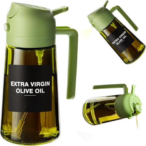 2-in-1 Olive Oil Sprayer & Dispenser Bottle 470ml