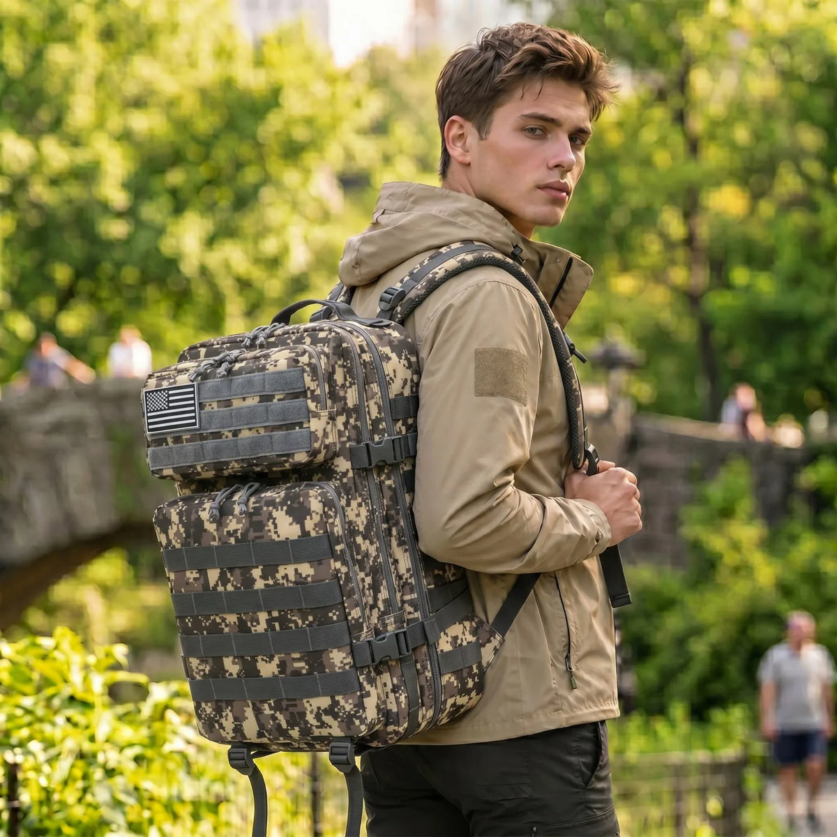 45L Tactical Backpack – MOLLE Large Capacity Travel Bag