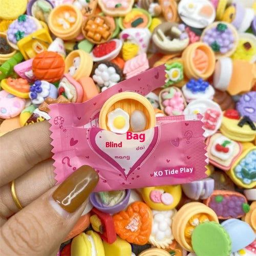 Mini Resin Food Charms Blind Bag – Random Assorted Flatbacks for DIY Crafts