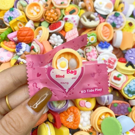 Mini Resin Food Charms Blind Bag – Random Assorted Flatbacks for DIY Crafts