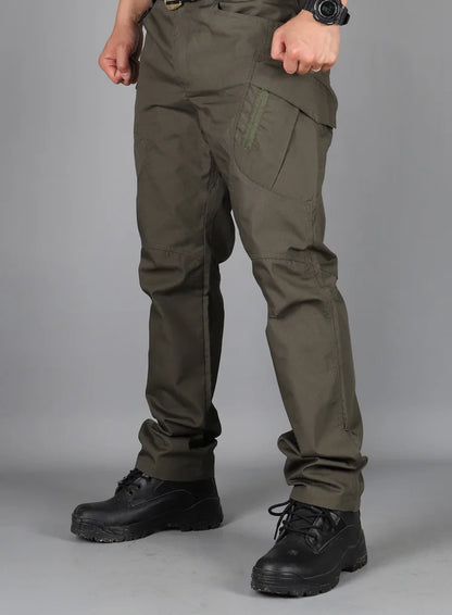 Men's Multi-Pocket Cargo Pants – Waterproof Tactical Trousers