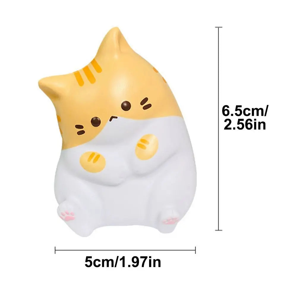 Cat Squishy Stress Relief Toy – Slow Rising PU Squeeze Ball
