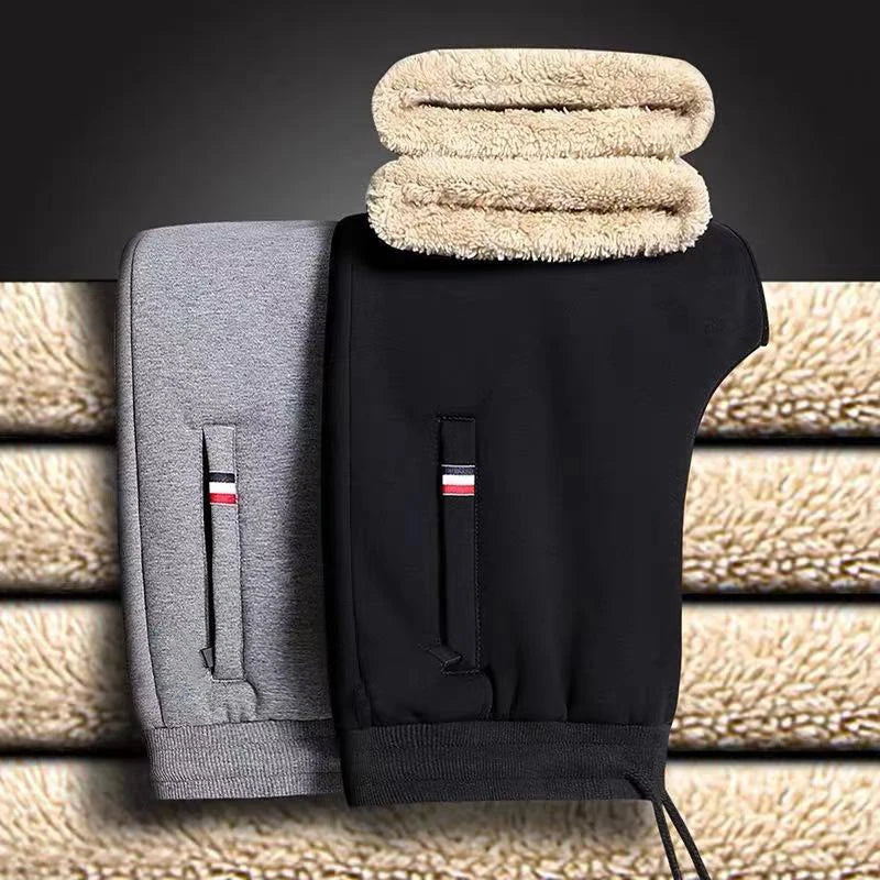 Men's Fleece-Lined Winter Sweatpants – Warm Lambswool Joggers