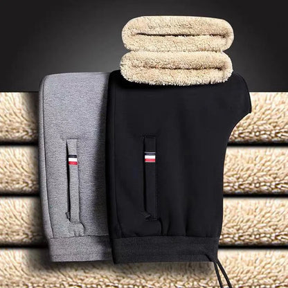 Men's Fleece-Lined Winter Sweatpants – Warm Lambswool Joggers