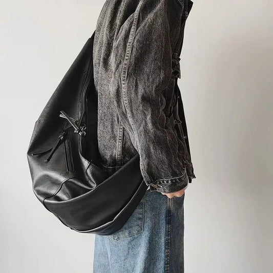 Dumpling Crossbody Bag – Large Capacity PU Leather Shoulder Bag