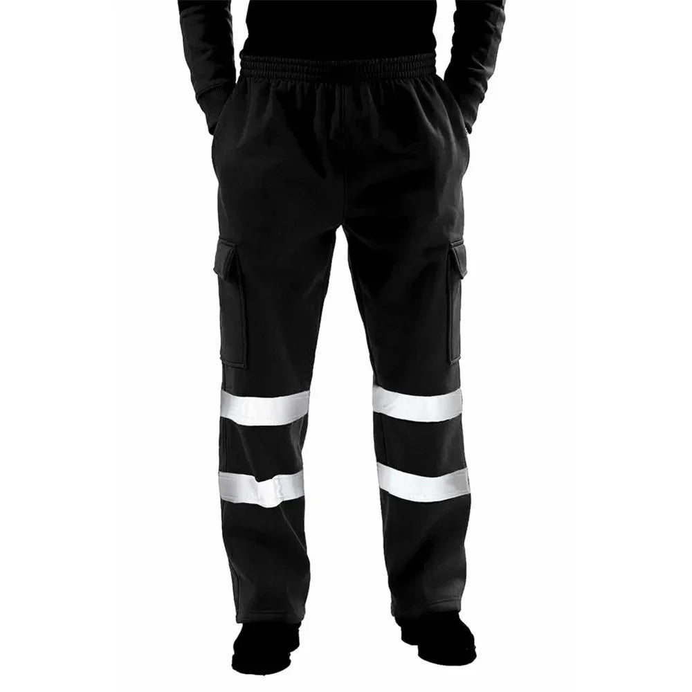 Men's Reflective Safety Cargo Sweat Pants – Hi-Vis Workwear Joggers