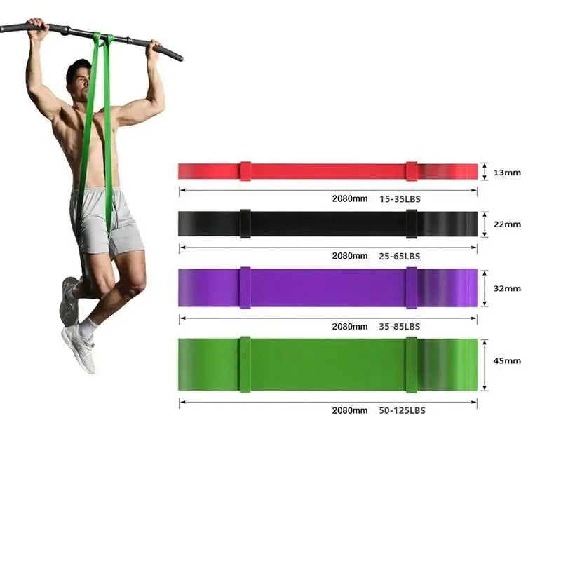 Pull Up Resistance Bands Set of 4 – Multi-Level Loop Bands for Gym & Home Training