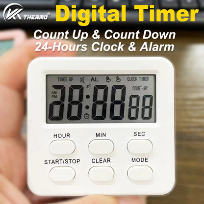 Kitchen Timer & Alarm Clock – Multifunctional Cooking Timer