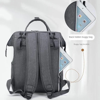 Large Capacity Diaper Bag Backpack with Changing Mat & Stroller Straps