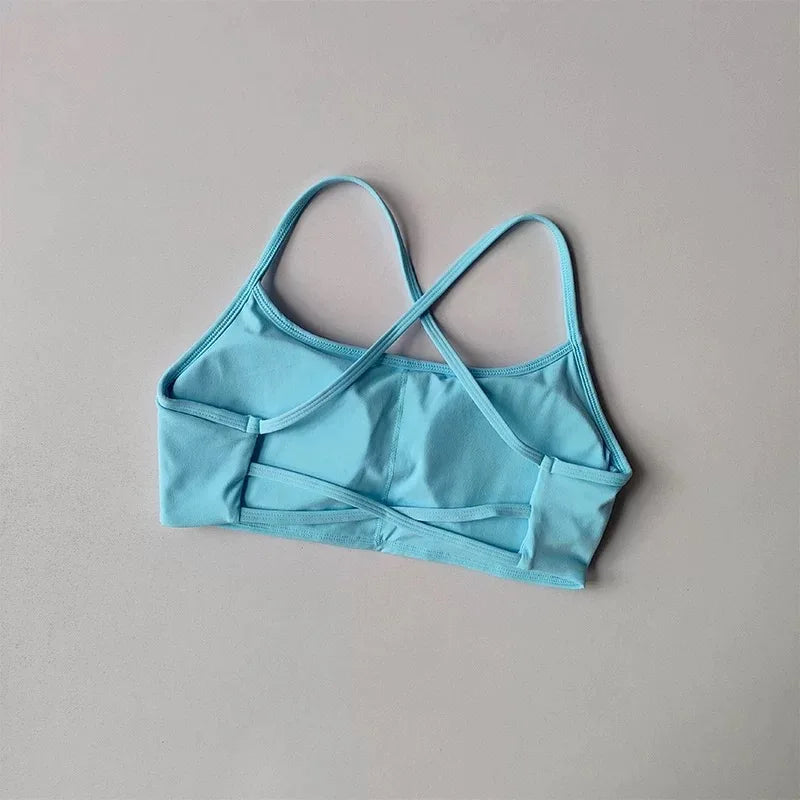 Women's Cross Back Sports Bra | Breathable Yoga & Gym Vest Top