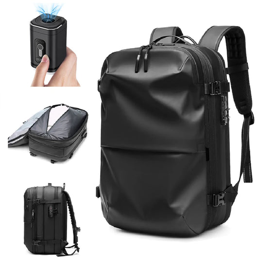 Vacuum Compression Travel Backpack – 17" Laptop, Large Capacity