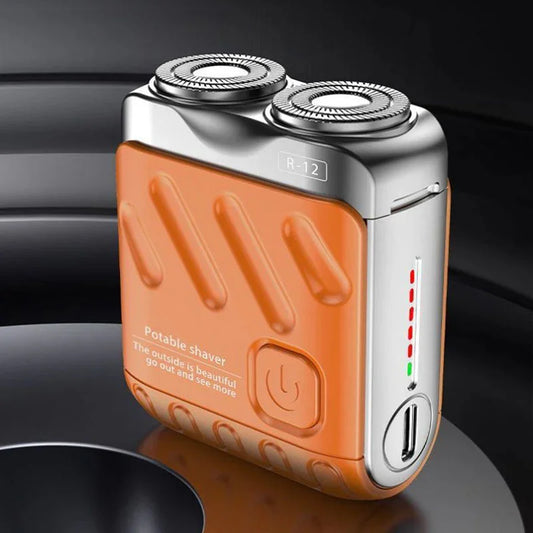 Portable Mini Electric Shaver – Dual Head, IPX7, Type-C Rechargeable