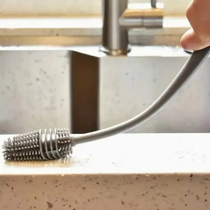 Silicone Bottle Cleaning Brush with Long Handle for Cups & Thermos
