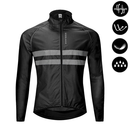 Cycling Windbreaker Vest Men Packable Windproof Reflective Jacket