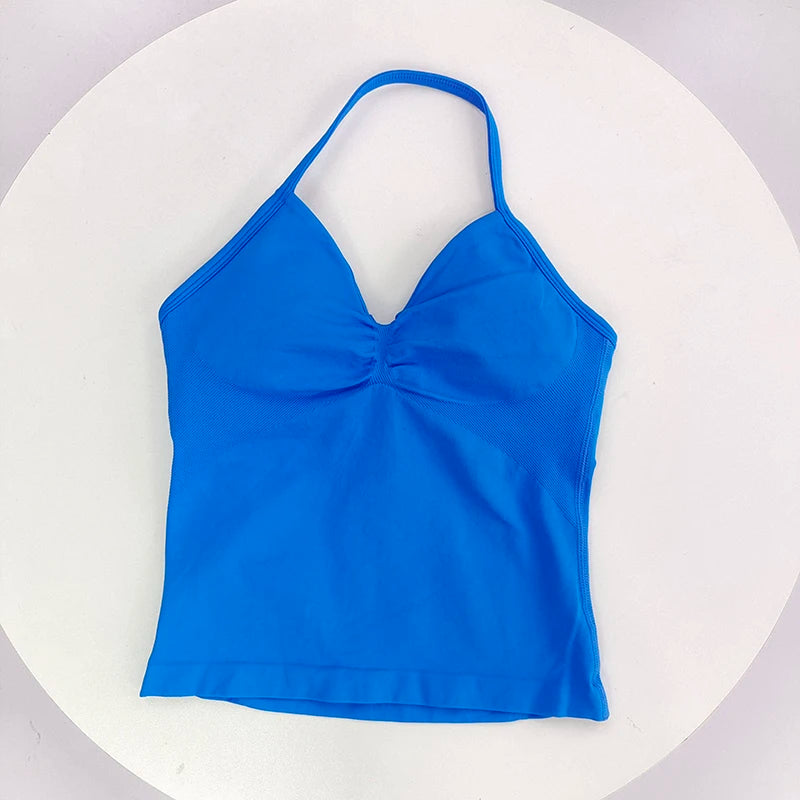 Women's Open Back Sports Bra Yoga Top | Breathable Stretchy