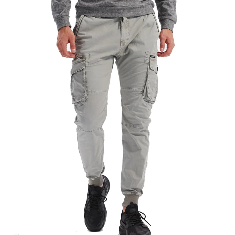 Men's Cargo Jogger Pants – Multi-Pocket Cotton Tactical Trousers