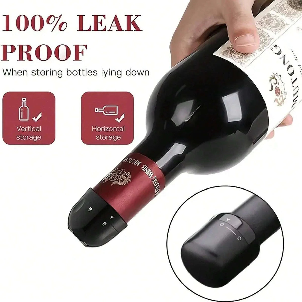 Wine & Champagne Bottle Stopper – Leak-Proof Spin-Lock Cap