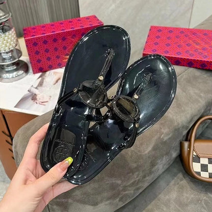Women's Clear Jelly Flip Flops – Transparent Beach Sandals