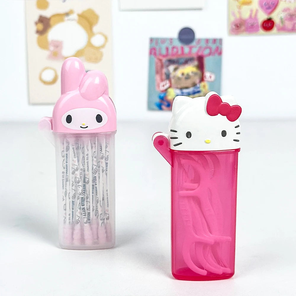 Sanrio Cotton Swab Storage Case – Hello Kitty & My Melody