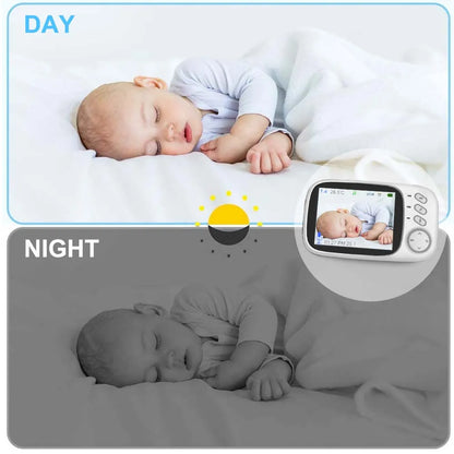 Video Baby Monitor 3.5-Inch Screen Night Vision Two-Way Audio 2.4GHz Wireless