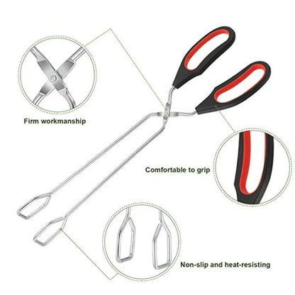 BBQ Scissor Tongs – Non-Slip Grilling & Baking Clip