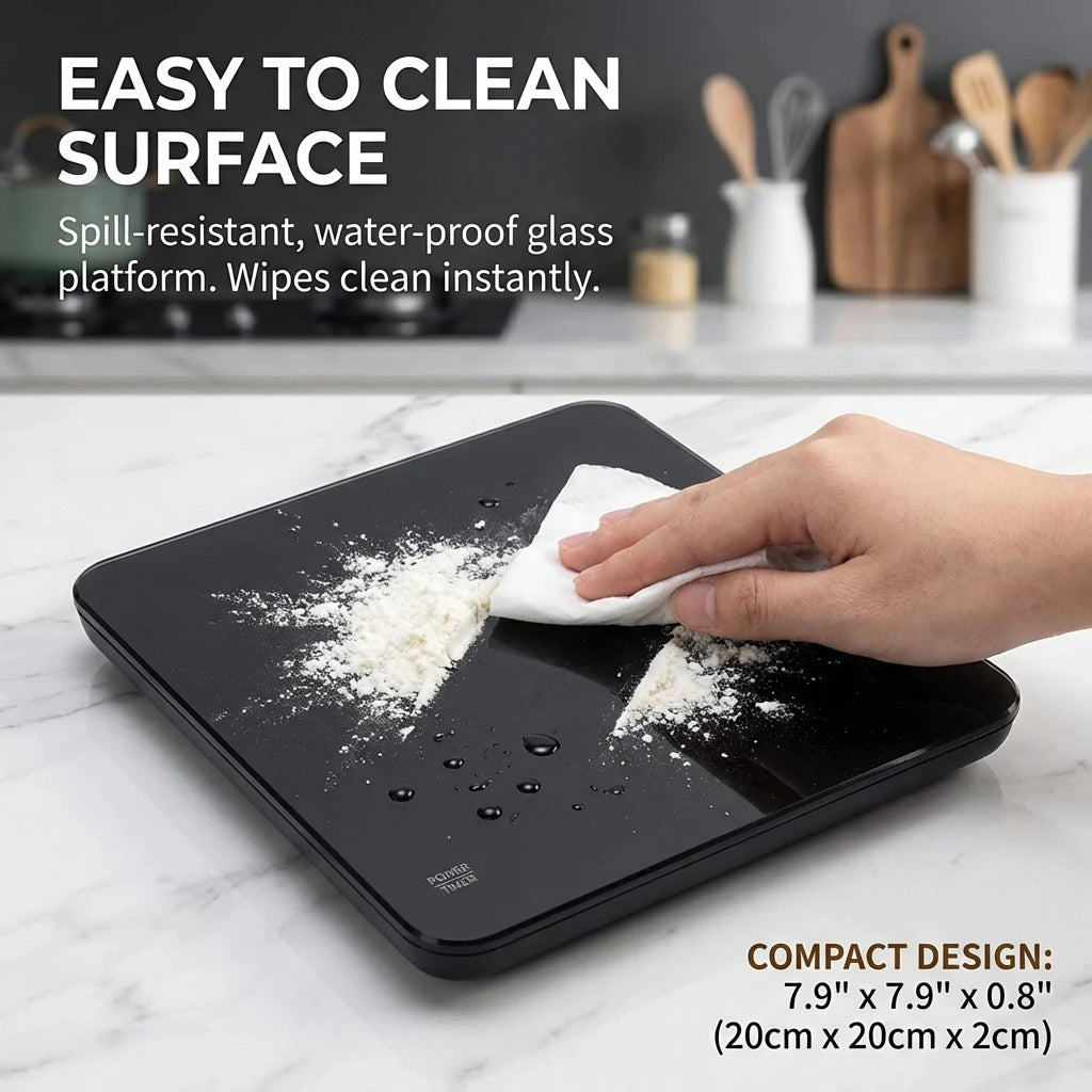Digital Kitchen Scale with Timer – USB, LED, 3kg/0.1g Precision