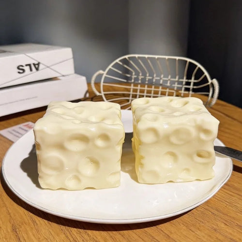 Cheese Cube Stress Ball – Deformable Squeezing Sensory Toy