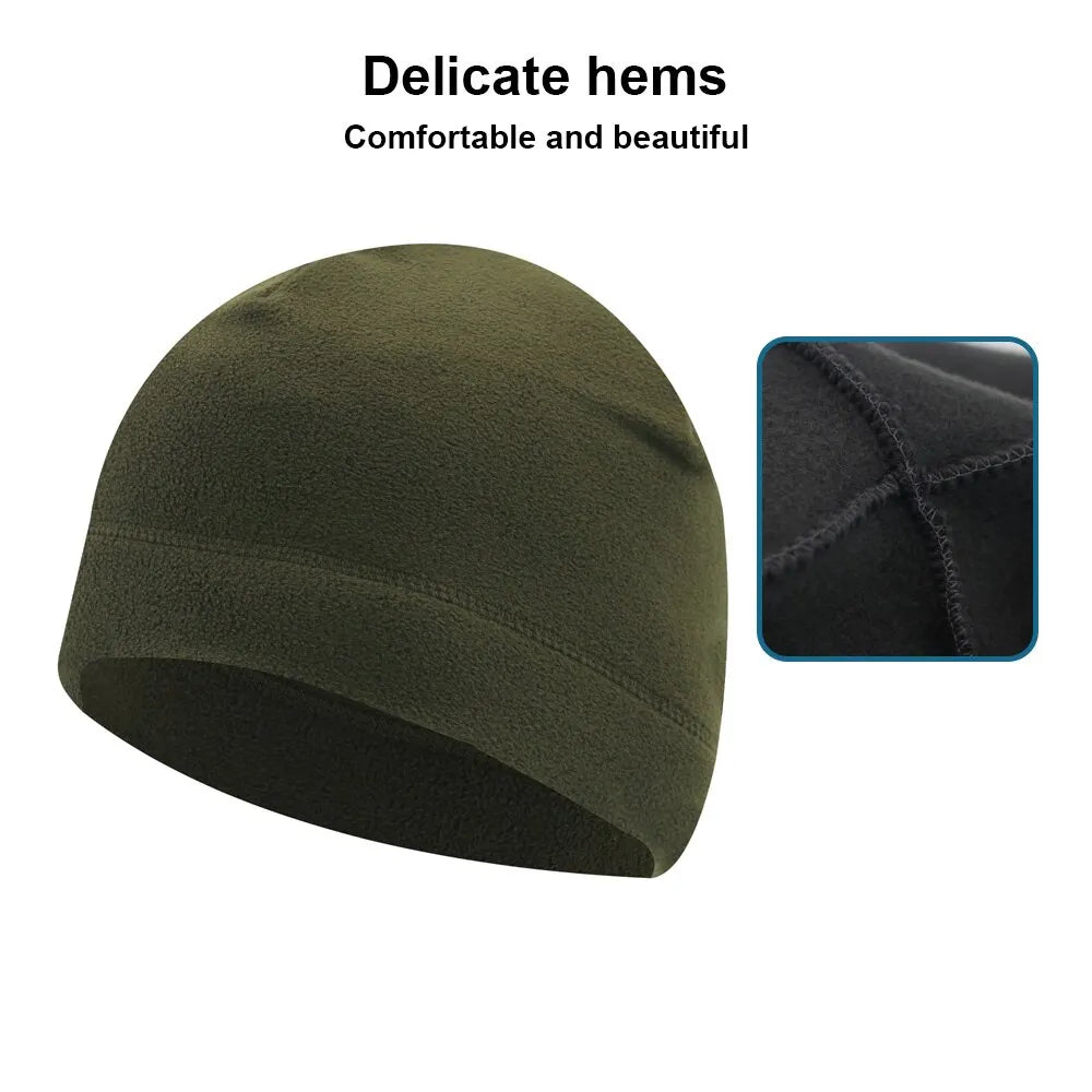 Polar Fleece Skull Cap Warm Windproof Winter Beanie for Men & Women