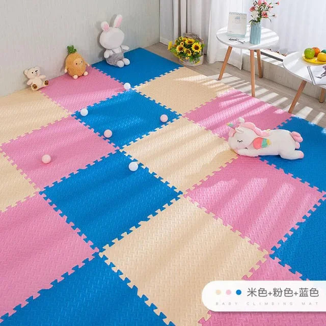 16-Piece Foam Baby Play Mat Interlocking Puzzle Tiles