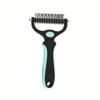 Double-Sided Pet Dematting Comb & Thinning Brush for Cats & Dogs