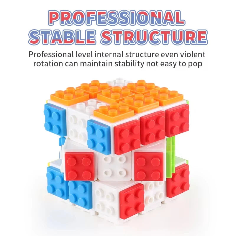 3x3 Magic Cube – DIY Building Block Fidget Toy for Stress Relief