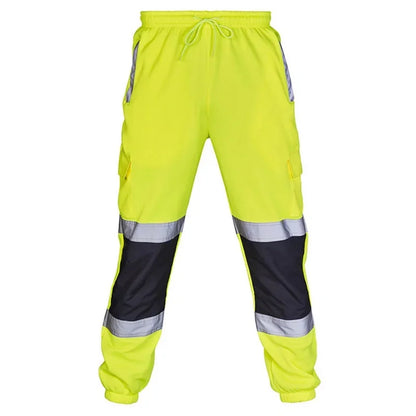 Men's Reflective Safety Cargo Sweat Pants – Hi-Vis Workwear Joggers