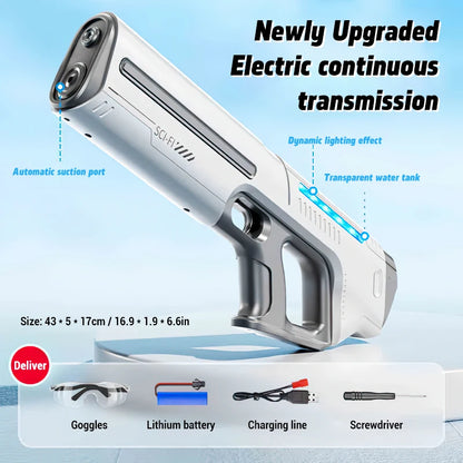 Electric Water Gun - Large Capacity Automatic Water Blaster for Kids