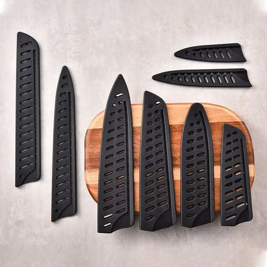 Knife Blade Guards - Black Plastic Knife Sheath Protector Covers