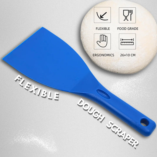 Pizza Dough Scraper Spatula & Cutter with Hanging Hook