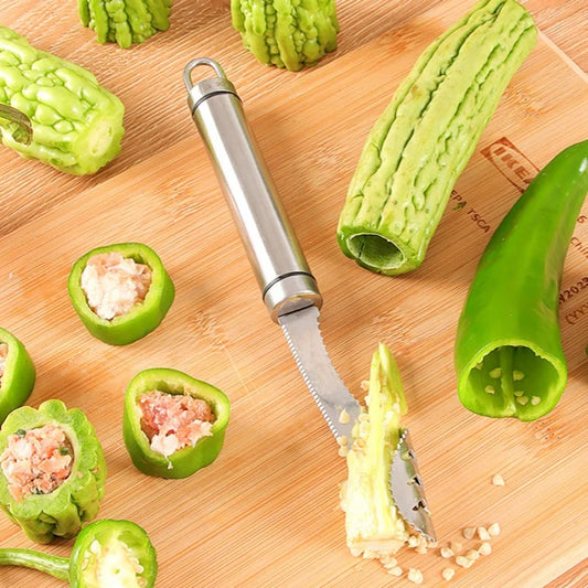 Stainless Steel Pepper Corer & Seed Remover Tool