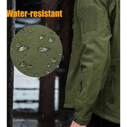 Men's Tactical Soft-Shell Hooded Jacket – Waterproof Military Outdoor Coat