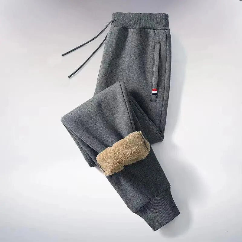 Men's Fleece-Lined Winter Sweatpants – Warm Lambswool Joggers