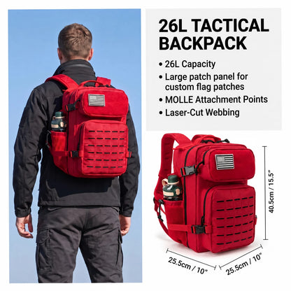 26L Tactical Backpack – MOLLE Hiking & Outdoor Rucksack