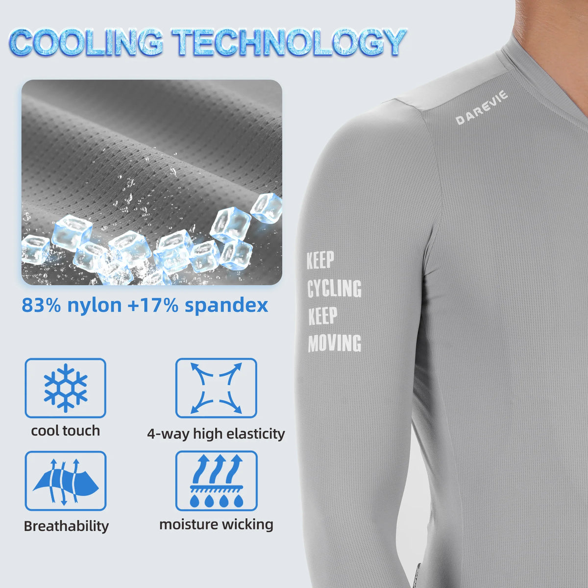 Cycling Jersey Long Sleeve Men Women Quick-Dry Breathable Bike Shirt