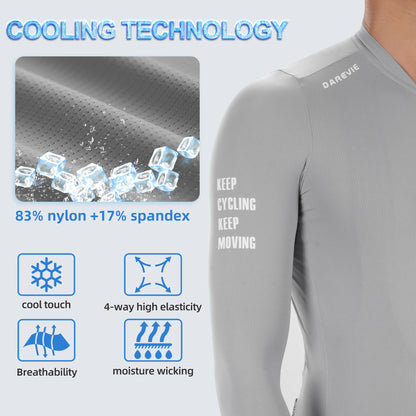 Cycling Jersey Long Sleeve Men Women Quick-Dry Breathable Bike Shirt