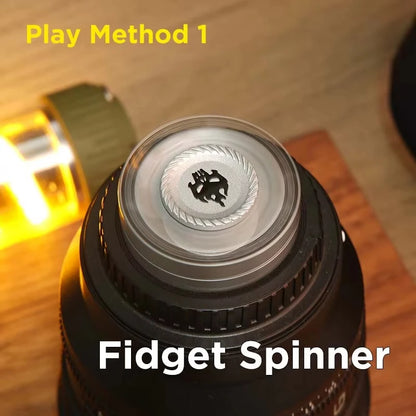 3-in-1 EDC Fidget Spinner – Alloy Skull Slider Stress Relief Toy