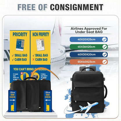 Cabin Backpack 40x30x20 with Laptop Compartment for Business Travel