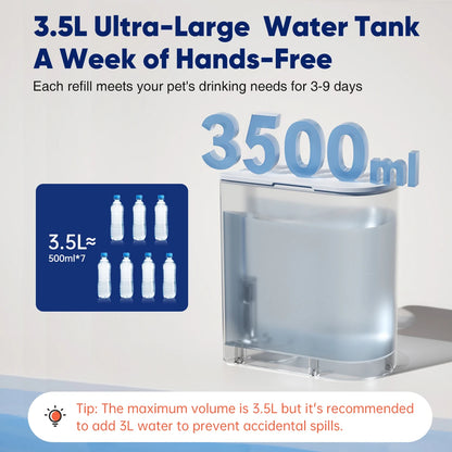 Stainless Steel Pet Water Fountain – Auto-Purifying Dispenser