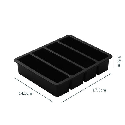 Silicone Freezer Tray 4-Grid Extra Large Sauce & Food Storage Mold