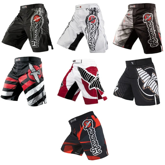 MMA Fight Shorts Men's Breathable Kickboxing Training Shorts